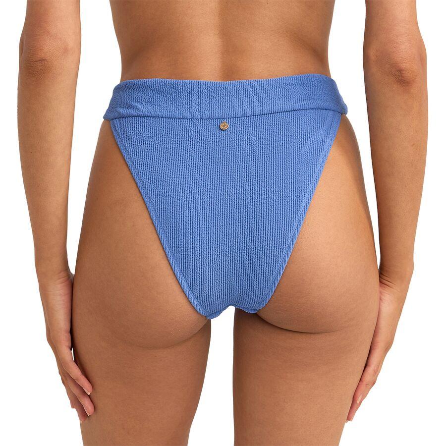 Rhythm Isla Rib Hi Banded Bikini Bottom - Women's Cornflower