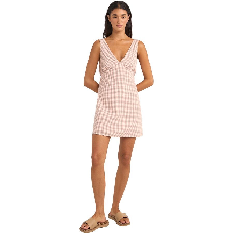Rhythm Lola Check Mini Dress - Women's Dusty Pink