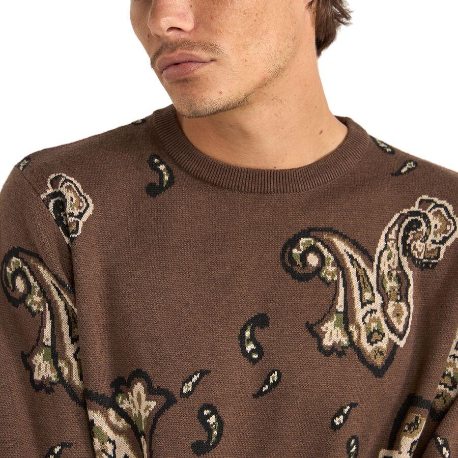 Rhythm Mohair Paisley Knit Sweater - Men's Tobacco