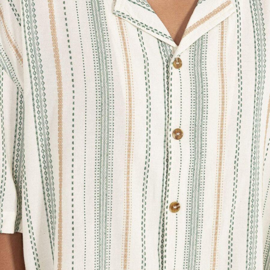 Rhythm Relaxed Stripe Short-Sleeve Shirt - Men's Olive
