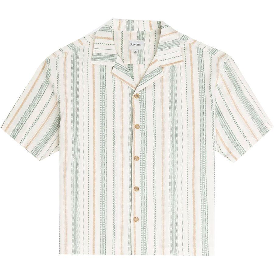 Rhythm Relaxed Stripe Short-Sleeve Shirt - Men's Olive