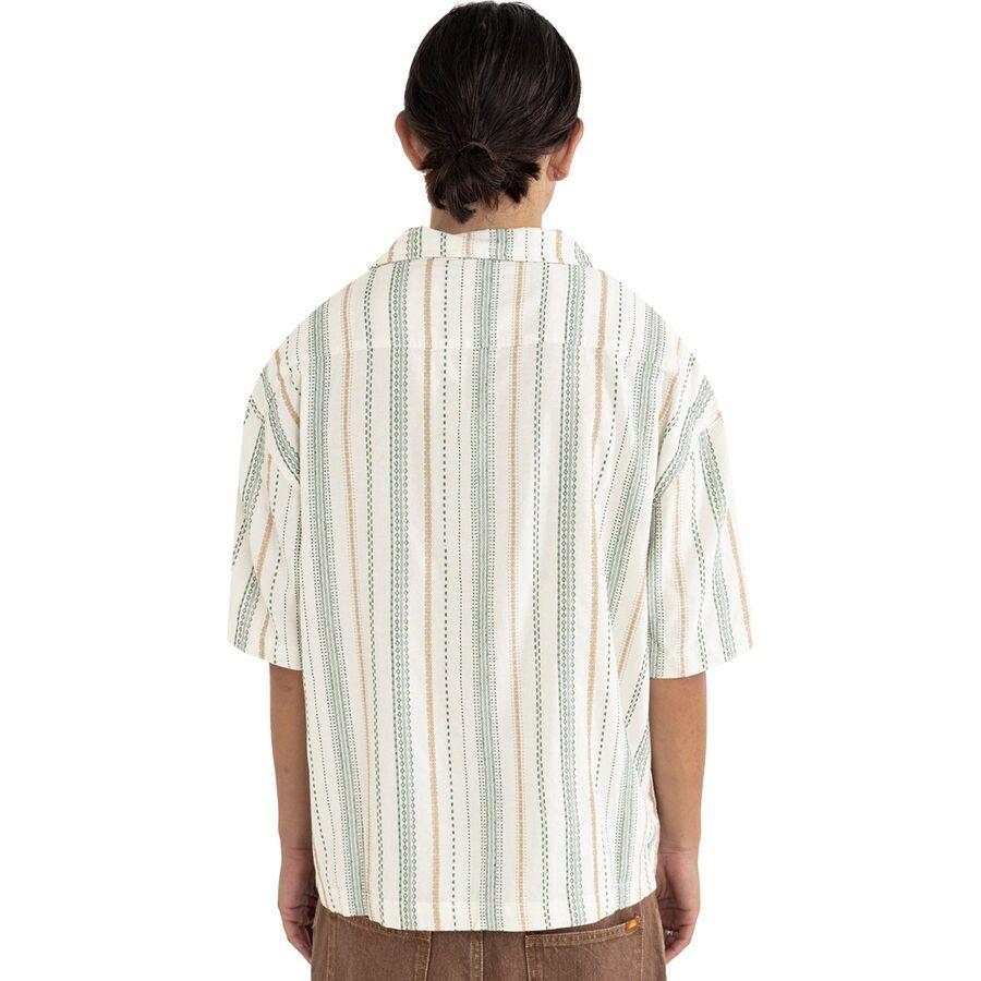 Rhythm Relaxed Stripe Short-Sleeve Shirt - Men's Olive