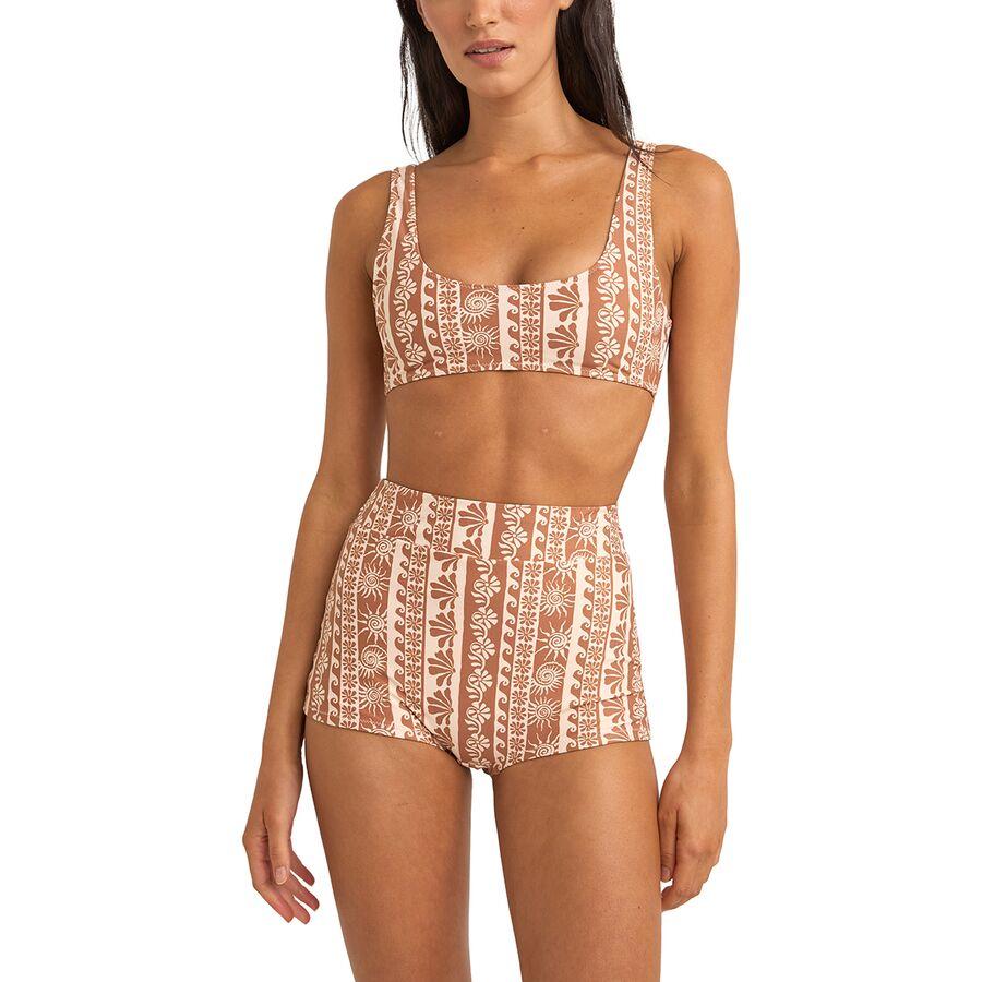 Rhythm Seafarer Crop Bikini Top - Women's Brown
