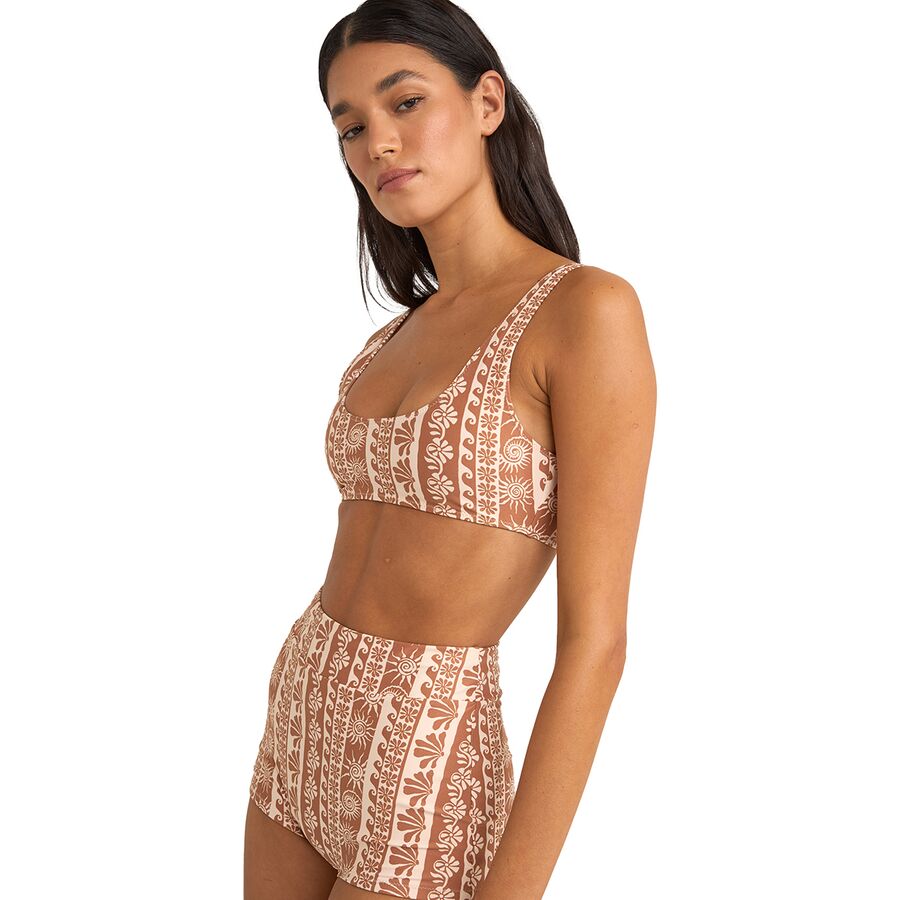 Rhythm Seafarer Crop Bikini Top - Women's Brown