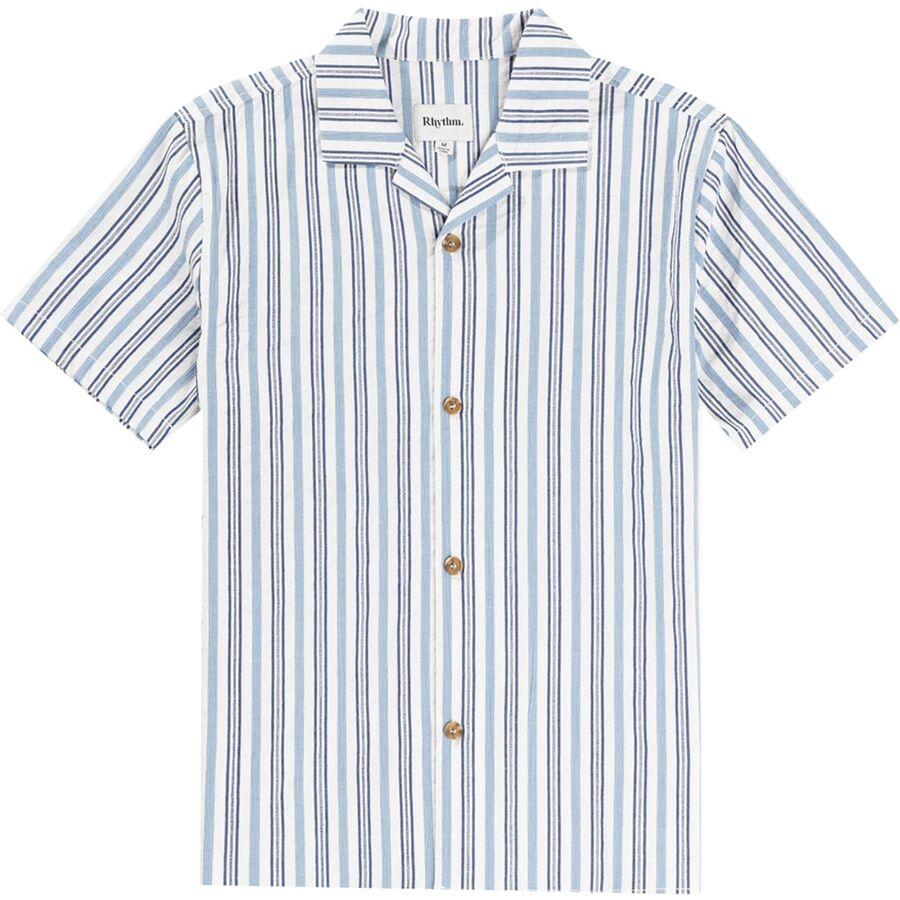 Rhythm Vacation Stripe Short-Sleeve Shirt - Men's Blue