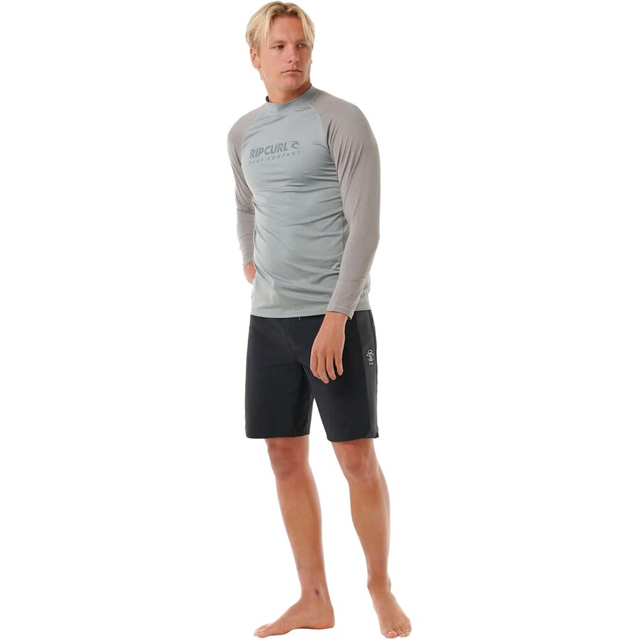 Rip Curl Shock UPF 50 Long-Sleeve Rashguard - Men's Light Grey Marle
