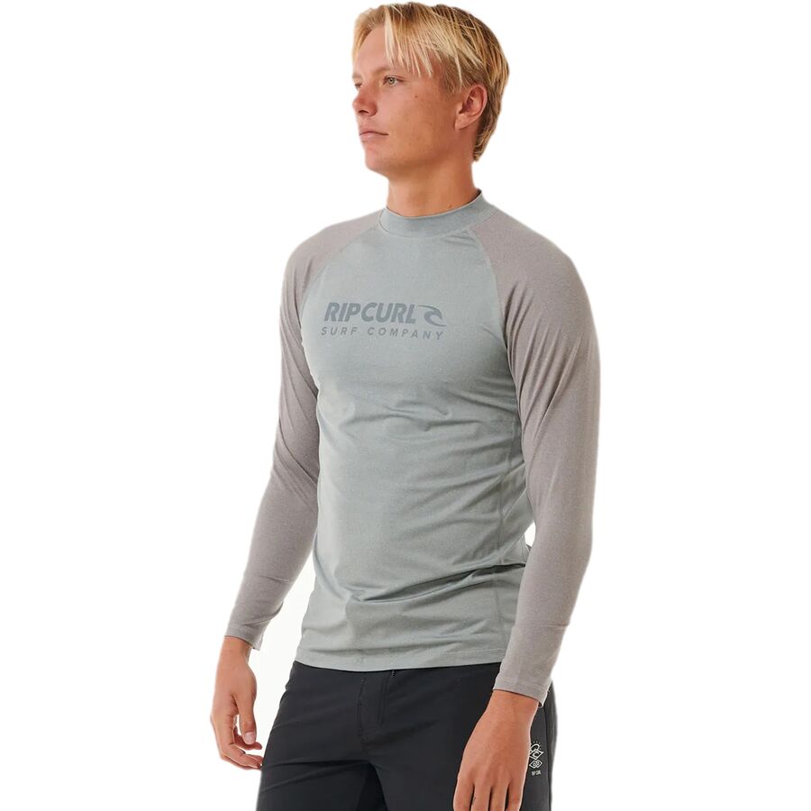 Rip Curl Shock UPF 50 Long-Sleeve Rashguard - Men's Light Grey Marle