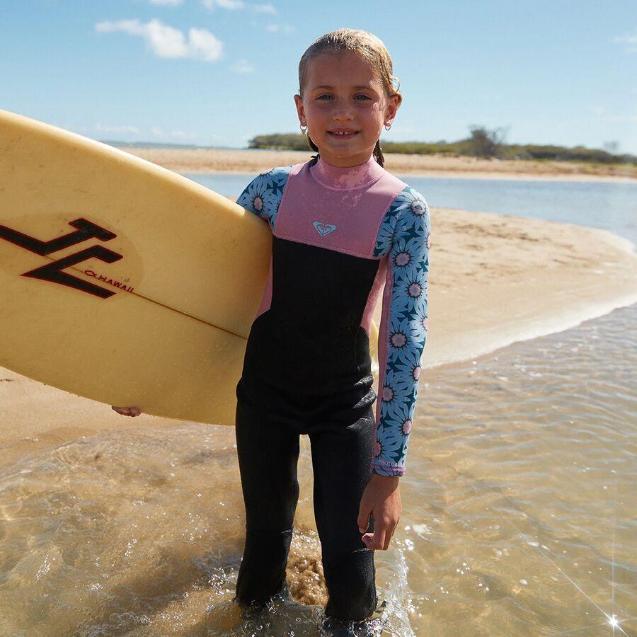 Roxy 3/2 Prologue BZ FLCK Wetsuit - Toddler Girls' Crystal Teal Sol Flower