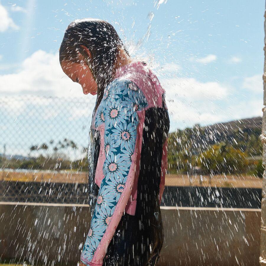Roxy 3/2 Prologue BZ FLCK Wetsuit - Toddler Girls' Crystal Teal Sol Flower