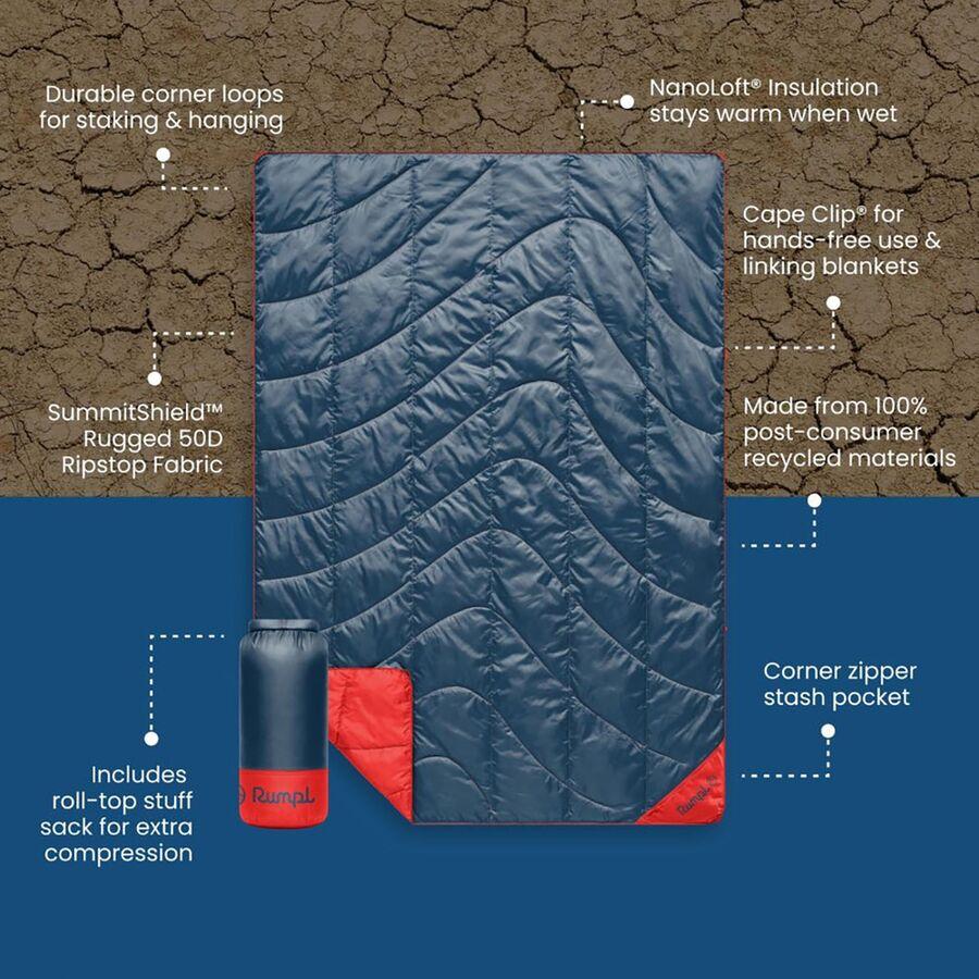 Rumpl Backcountry Puffy 2-Person Blanket Deepwater