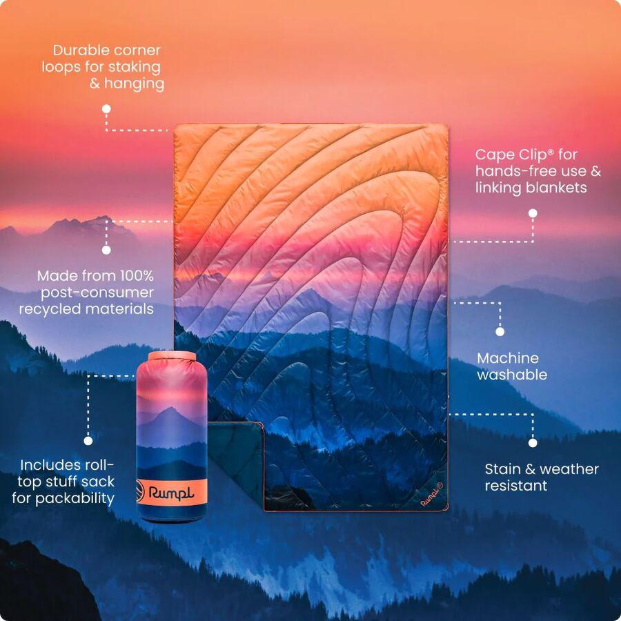 Rumpl National Park Original Puffy 1-Person Blanket Alpenglow