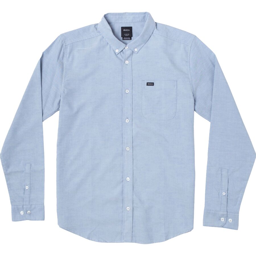 RVCA That'll Do Stretch Long-Sleeve Shirt - Men's Oxford Blue