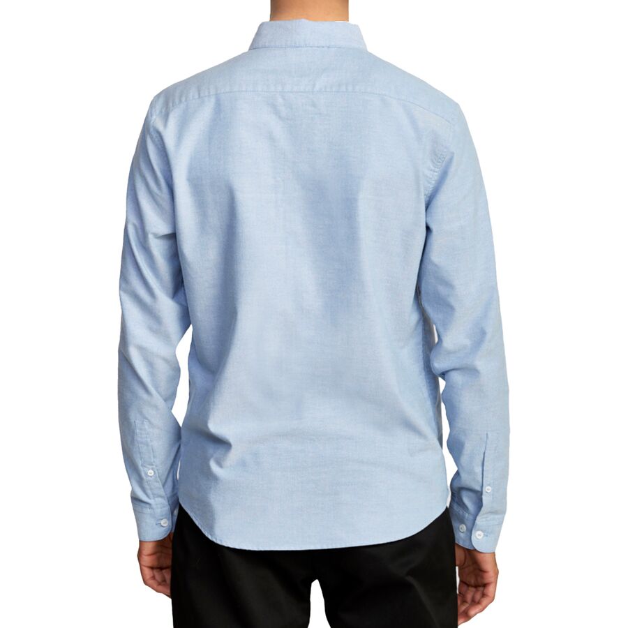 RVCA That'll Do Stretch Long-Sleeve Shirt - Men's Oxford Blue