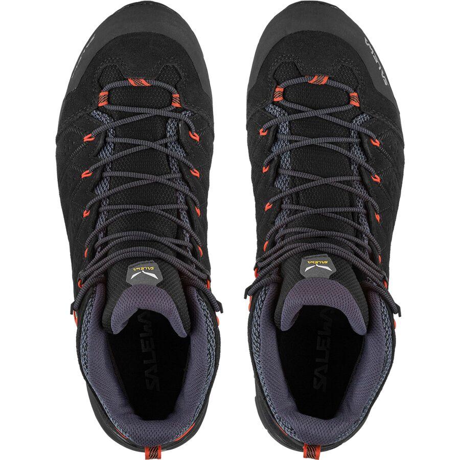 Salewa Alp Mate Mid WP Hiking Boot - Men's Black Out/Fluo Orange