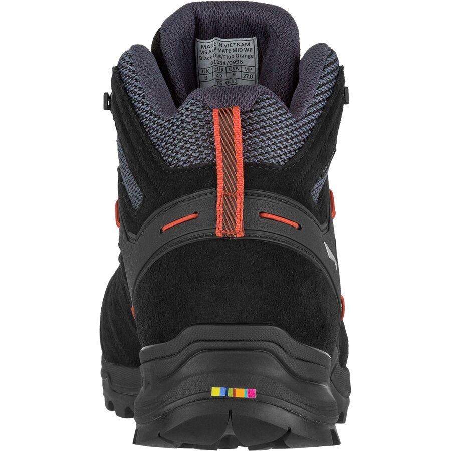 Salewa Alp Mate Mid WP Hiking Boot - Men's Black Out/Fluo Orange