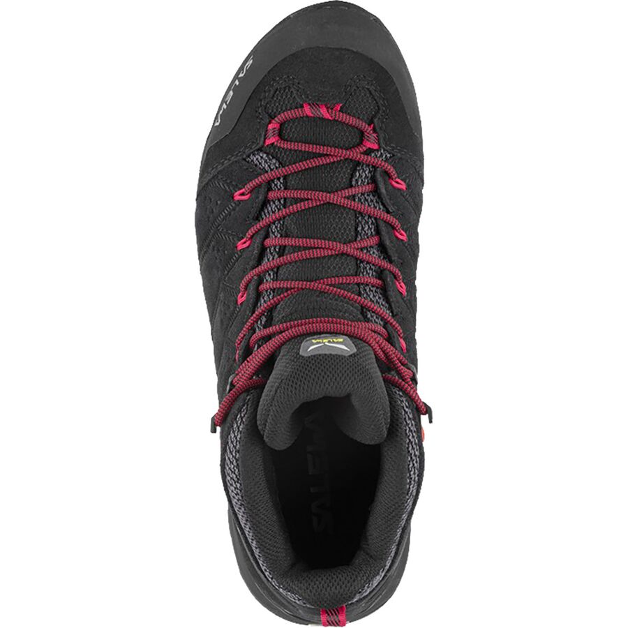 Salewa Alp Mate Mid WP Hiking Boot - Women's Black Out/Virtual Pink