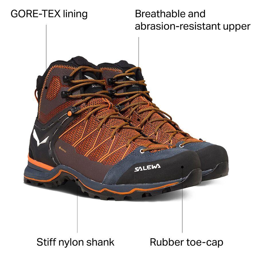 Salewa Mountain Trainer Lite Mid GTX Hiking Boot - Men's Black Out/Carrot