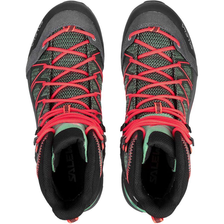Salewa Mountain Trainer Lite Mid GTX Hiking Boot - Women's Feld Green/Fluo Coral