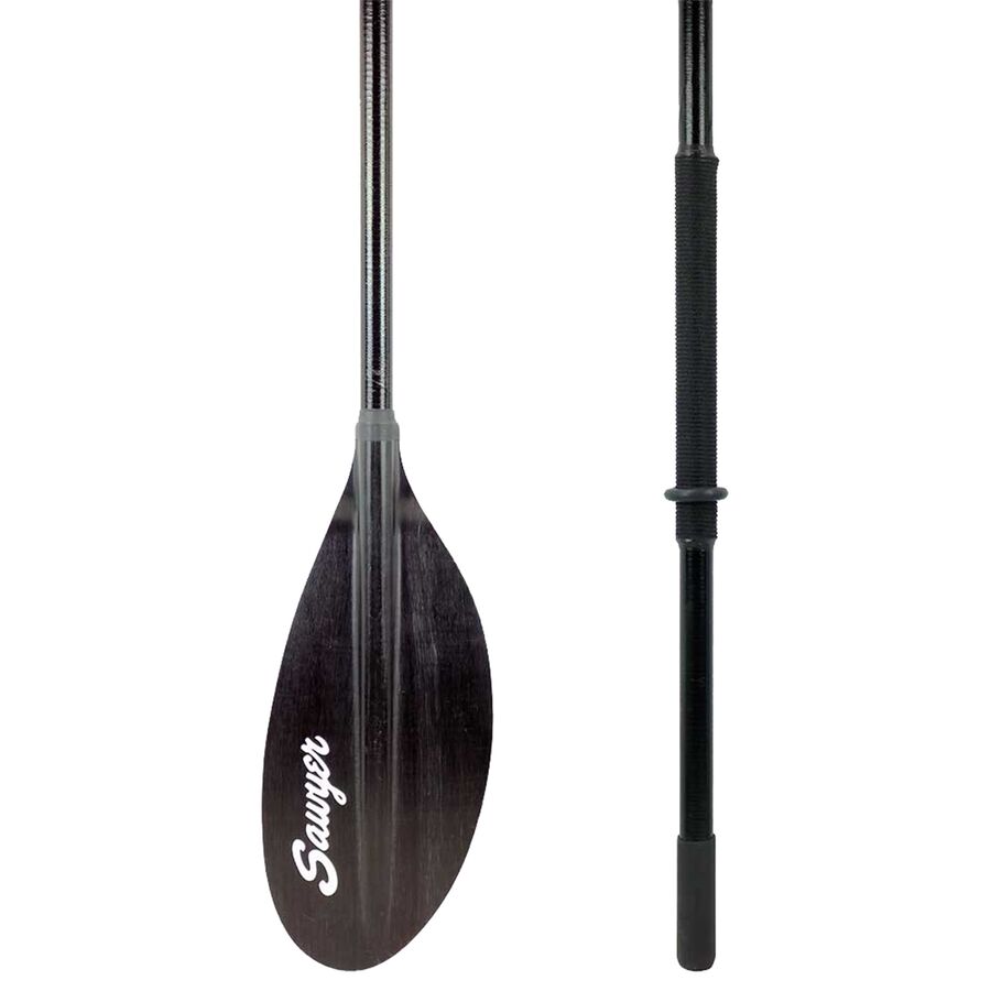 Sawyer Oars Small Stealth 2-Piece Straight Blade Oar + Rope Wrap Black