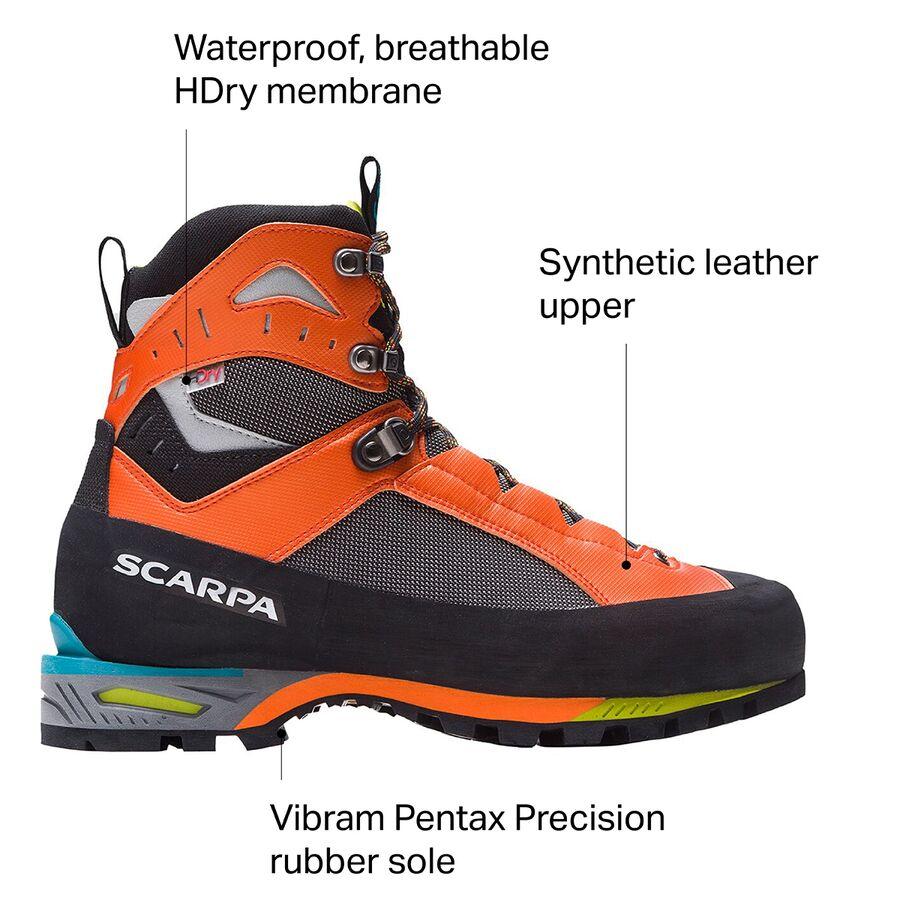Scarpa Charmoz Mountaineering Boot - Men's Shark/Orange