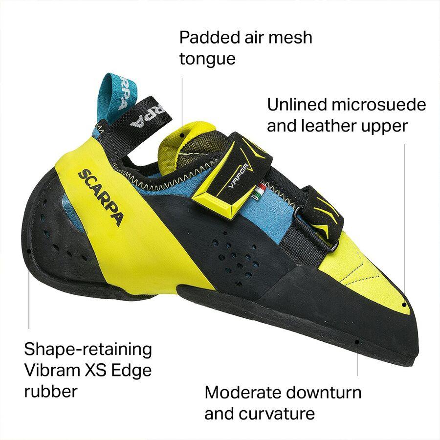 Scarpa Vapor V Climbing Shoe Ocean/Yellow