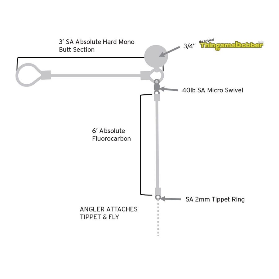 Scientific Anglers Absolute Right-Angle 11ft Leader Clear