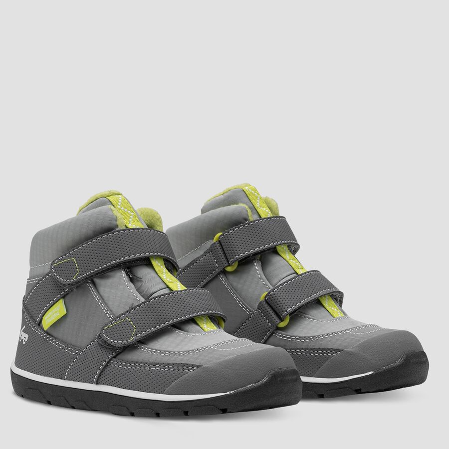 See Kai Run Atlas II Waterproof Insulated Boot - Toddler Boys' Gray/Lime
