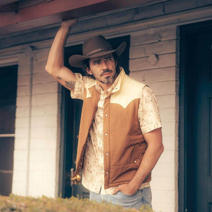 Sendero Provisions Co. Serape Pearl Snap Short-Sleeve Shirt - Men's Amarillo/Desert Rodeo Print