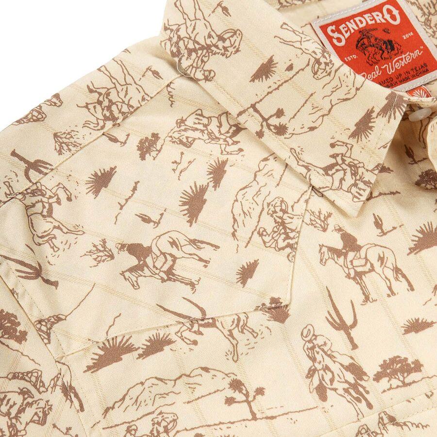 Sendero Provisions Co. Serape Pearl Snap Short-Sleeve Shirt - Men's Amarillo/Desert Rodeo Print