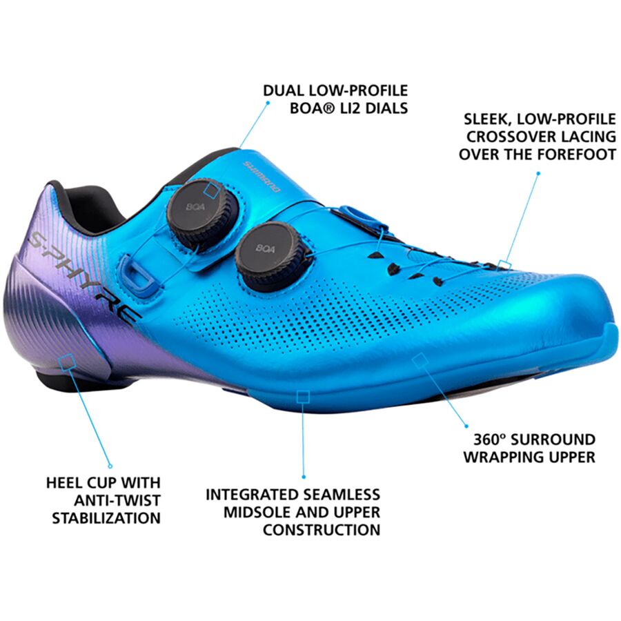 Shimano RC903 S-PHYRE Wide Cycling Shoe - Men's Blue
