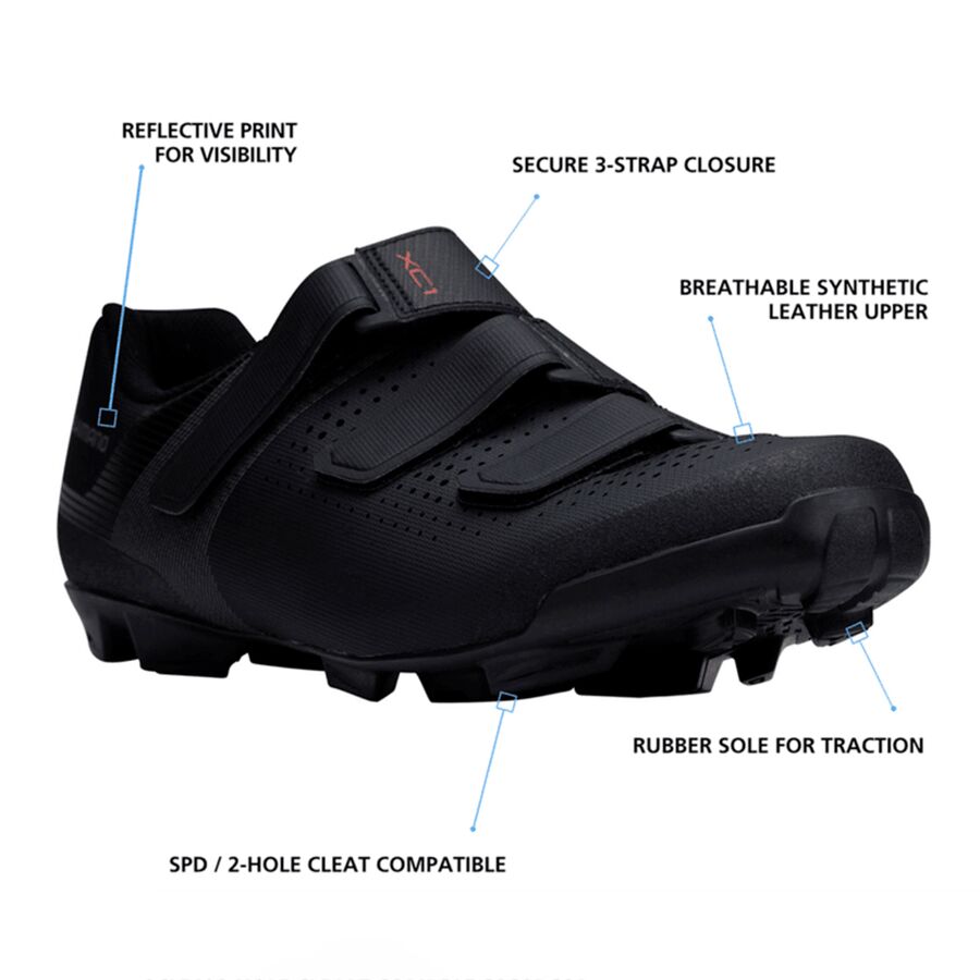 Shimano XC1 Mountain Bike Shoe - Men's Black