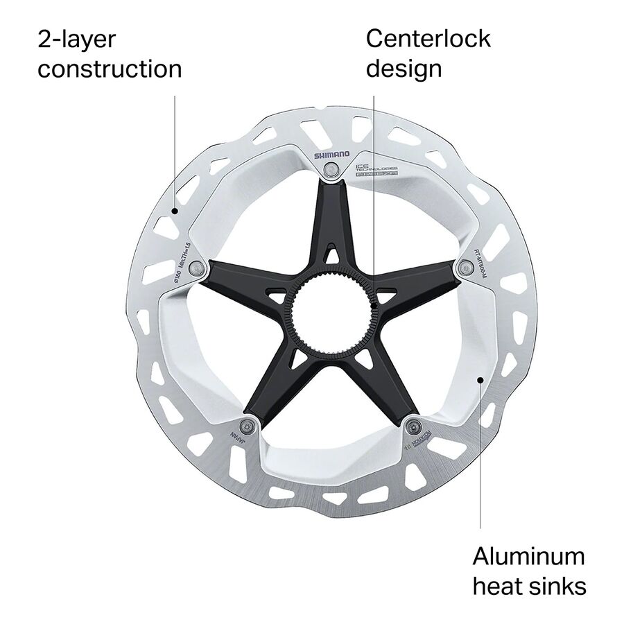 Shimano XT RT-MT800 Centerlock Disc Rotor Silver