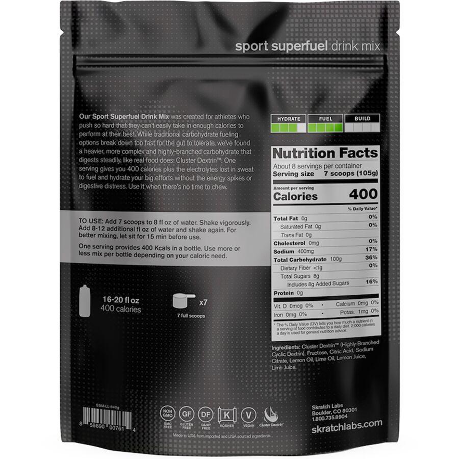 Skratch Labs Super High-Carb Sport Drink Mix - 8-Serving Bag Lemons And Limes