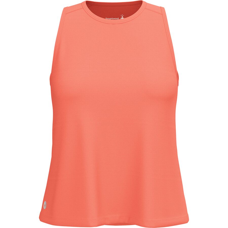 Smartwool Active Mesh High Neck Tank Top - Women's Coral Reef