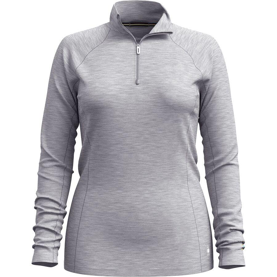 Smartwool Classic All-Season Merino 1/4-Zip Baselayer - Women's Light Gray Heather