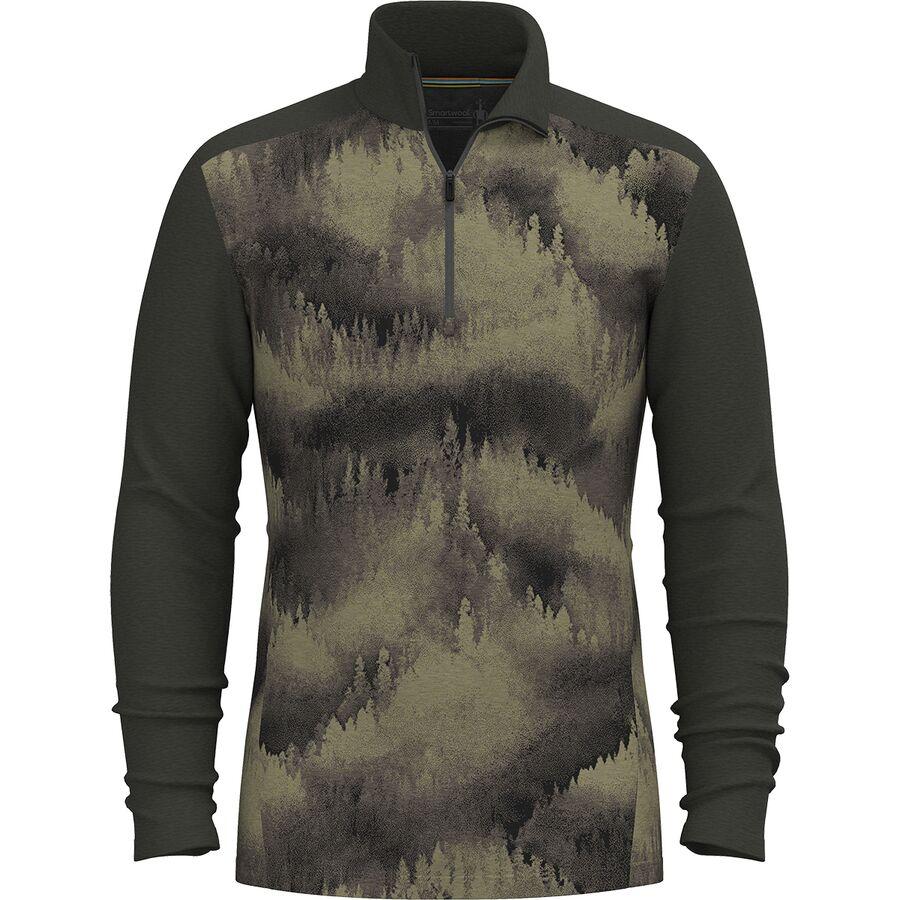 Smartwool Classic Thermal Merino 1/4-Zip Base Layer - Men's North Woods Foggy Pines
