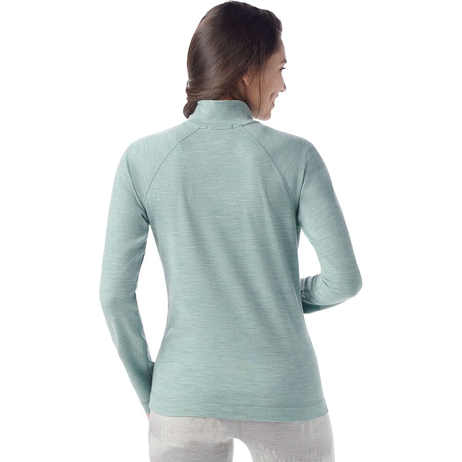Smartwool Classic Thermal Merino Base Layer 1/4-Zip Top - Women's Arctic Green Heather