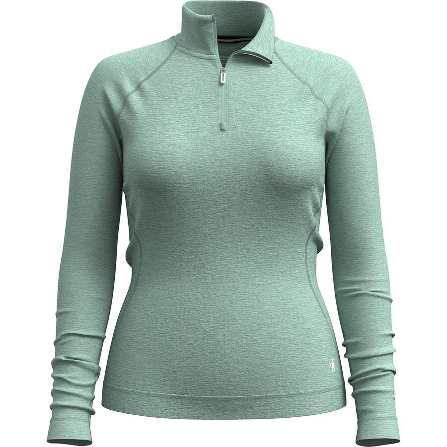 Smartwool Classic Thermal Merino Base Layer 1/4-Zip Top - Women's Arctic Green Heather