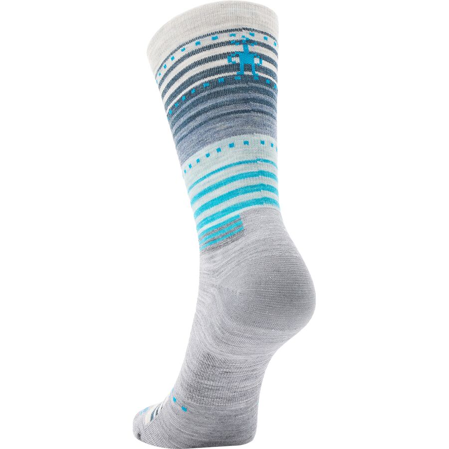 Smartwool Everyday Stitch Stripe Crew Light Gray