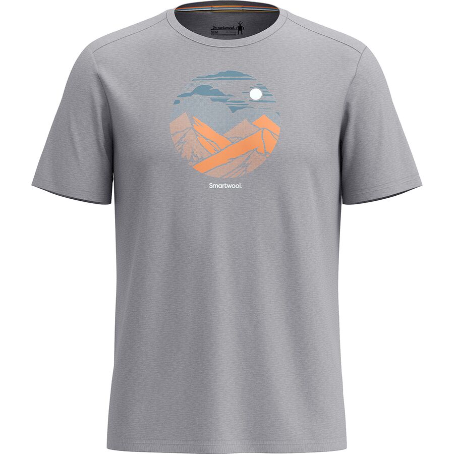 Smartwool Fourteener Active Graphic T-Shirt Light Gray Heather
