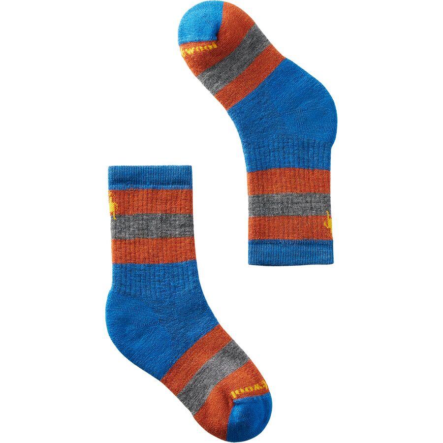 Smartwool Full Cushion Striped Crew Sock - Kids' Laguna Blue
