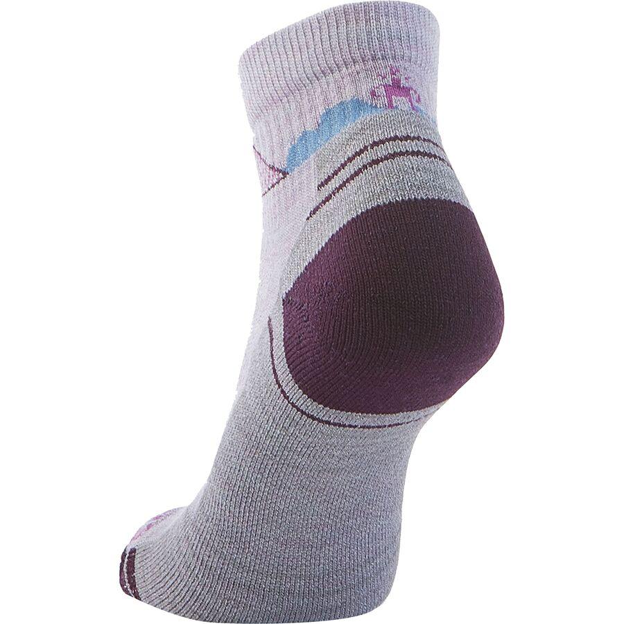 Smartwool Hike Light Cushion Clear Canyon Pattern Ankle Sock - Women's Purple Eclipse