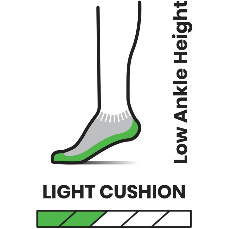 Smartwool Hike Light Cushion Low Ankle Sock Charcoal