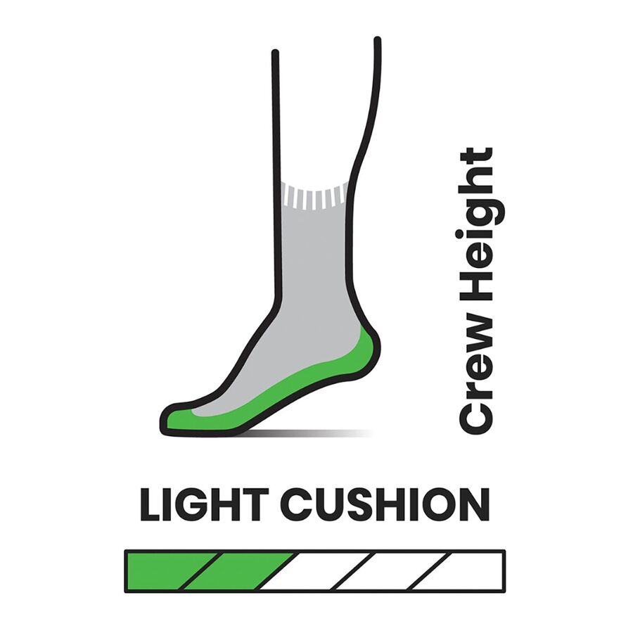 Smartwool Hike Light Cushion Striped Crew Sock - Kids' Fossil