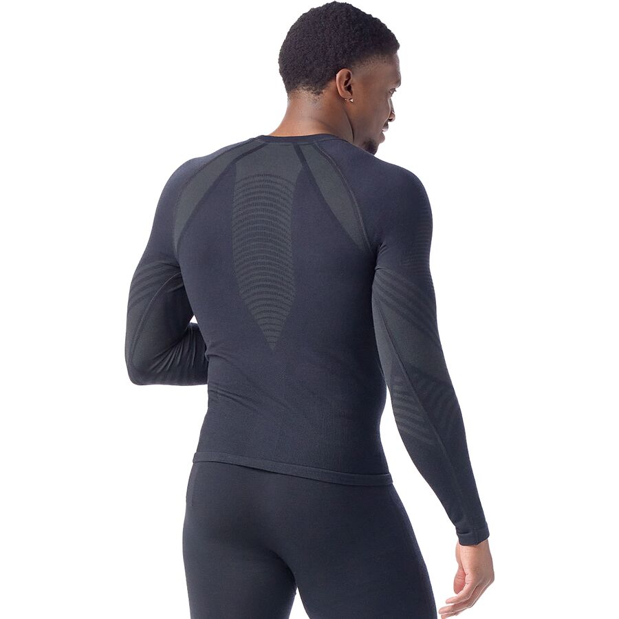 Smartwool Intraknit Active Base Layer Crew - Men's Black/Black