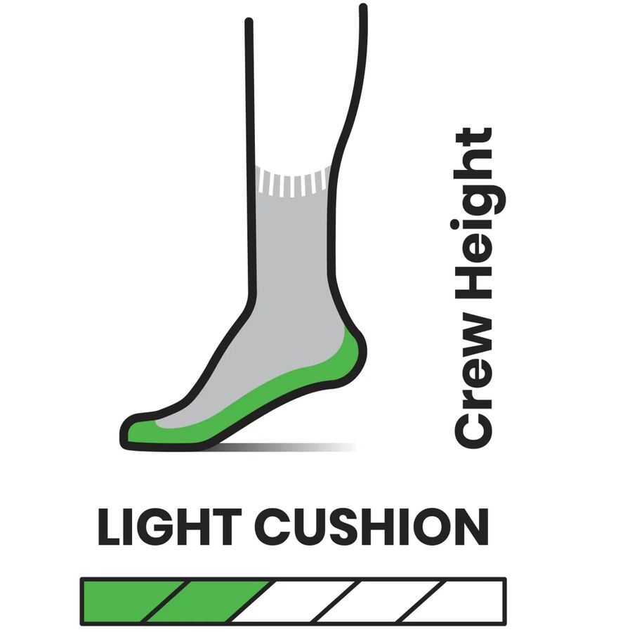 Smartwool Performance Hike Light Cushion Mountain Range Pattern Crew Black