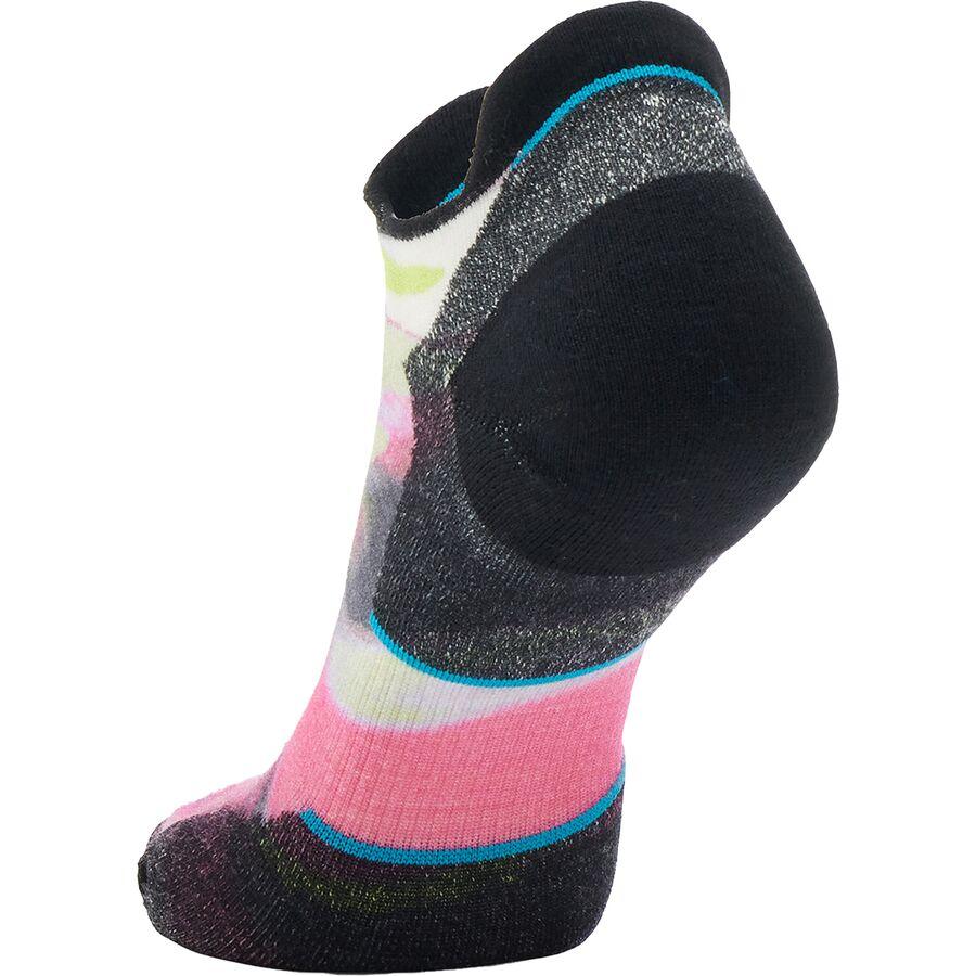 Smartwool Run Targeted Cushion Brushed Print Low Ankle Sock - Women's Power Pink