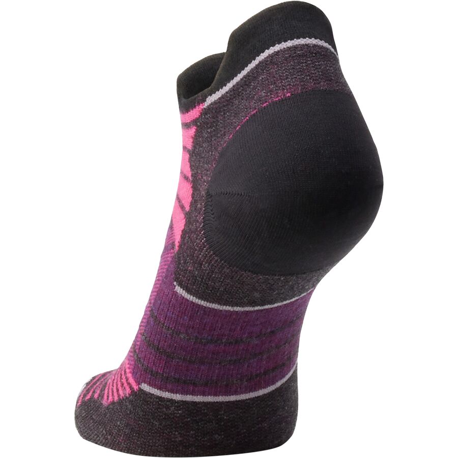 Smartwool Run Zero Cushion Stripe Low Ankle Sock - Women's Power Pink