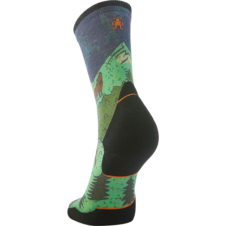 Smartwool Trail Run Targeted Cushion Neature Print Crew Sock - Men's Twilight Blue