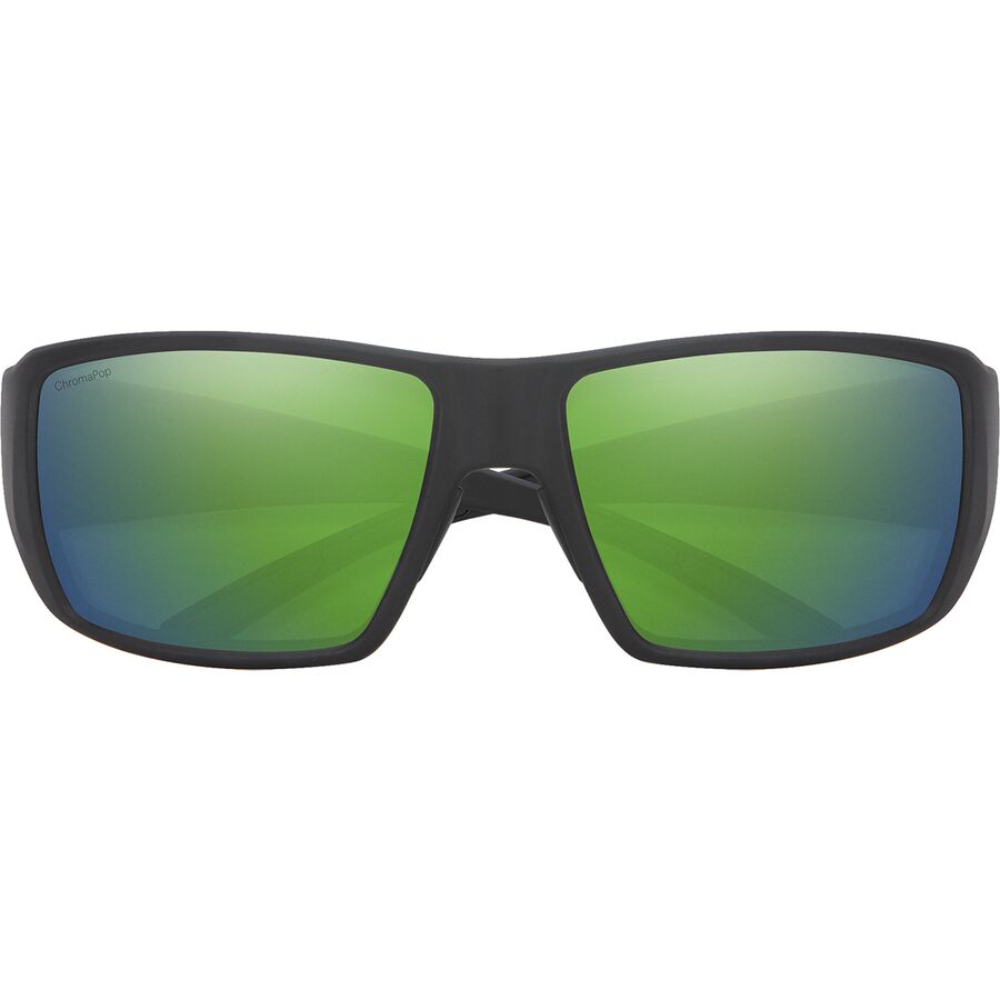Smith Guide's Choice Sunglasses Matte Black/ChromaPop Glass Polarized Green Mirror